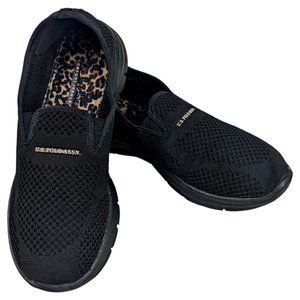 US Polo Assn by Ralph Lauren - Cally Mesh Slip-on Sneaker Shoes Black, Size 8.5